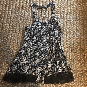 Black and White Floral Dress